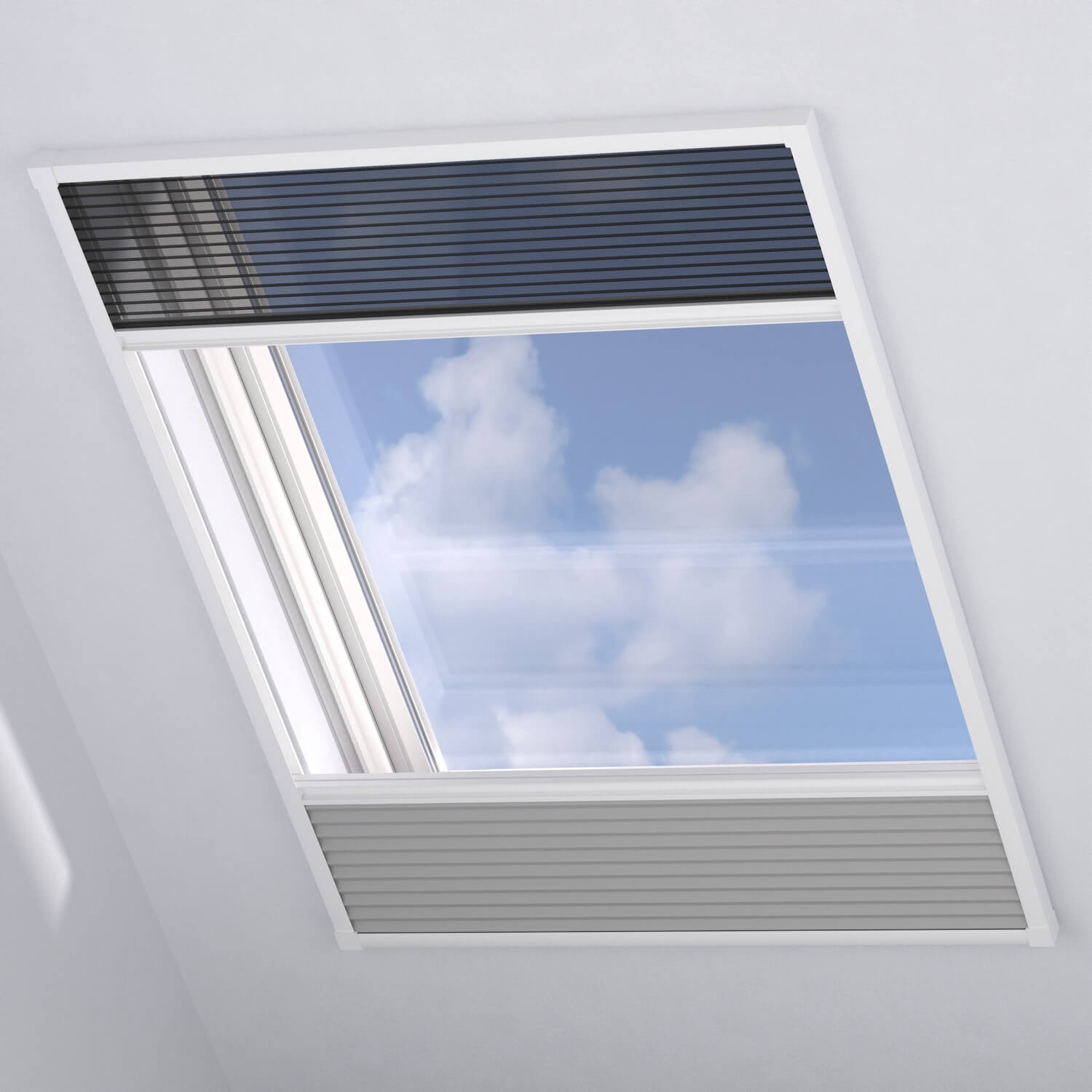 Skylight Insectscreen & Honeycomb Grey image of Stores fenêtre de toit made of 85% aluminium