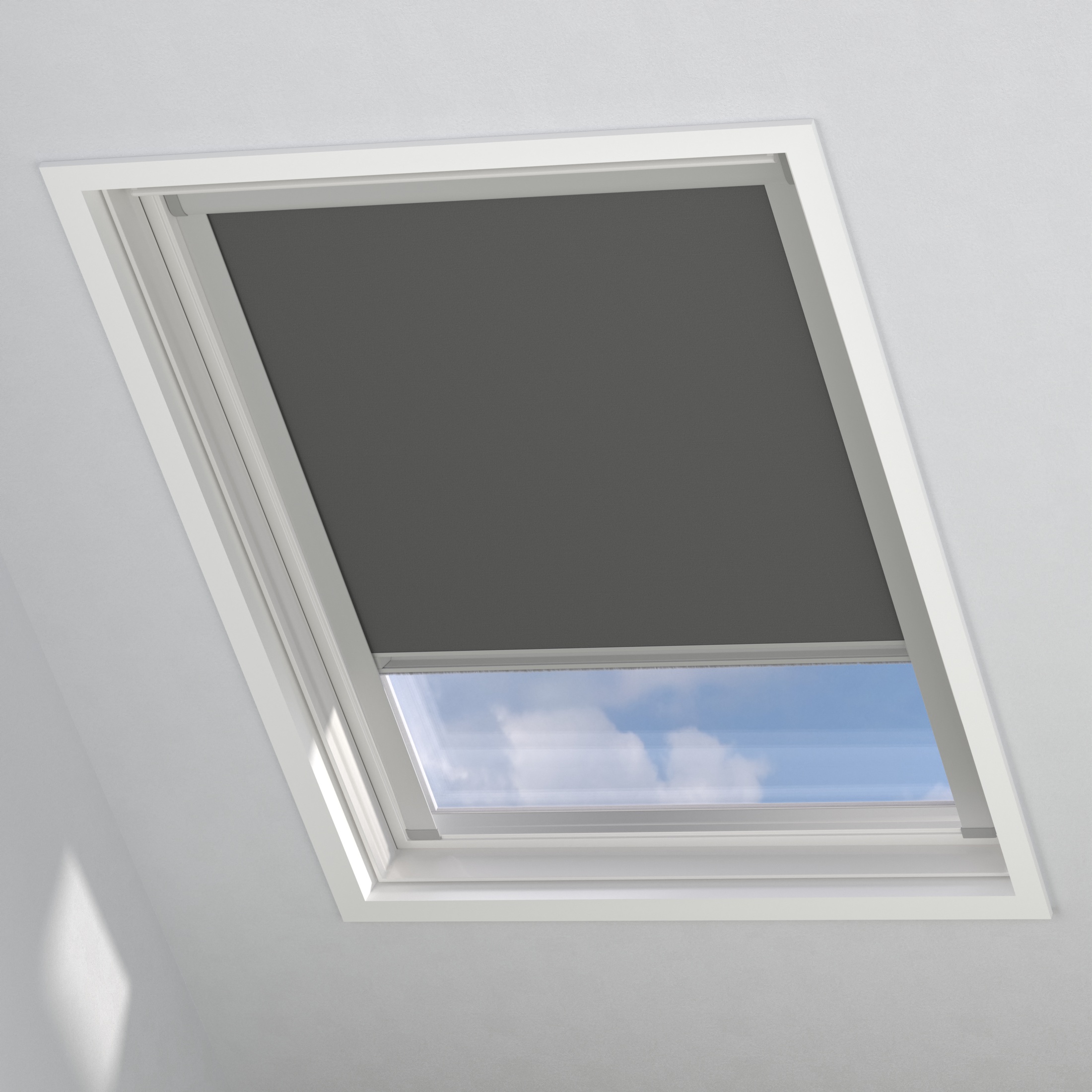 Store pour fenêtre de toit Velux® - Tissu Gris foncé