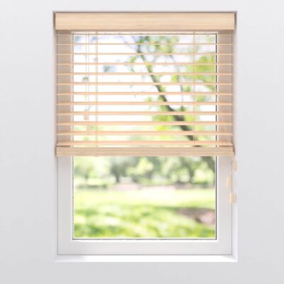 Store Vénitien Bambou Naturel image of Stores Vénitiens made of Material slats: Bamboo • Material head rail: Steel • Material bottom bar: Bamboo • Moisture resistant: slightly moisture resistant • Can be shortened: Is not adviseable